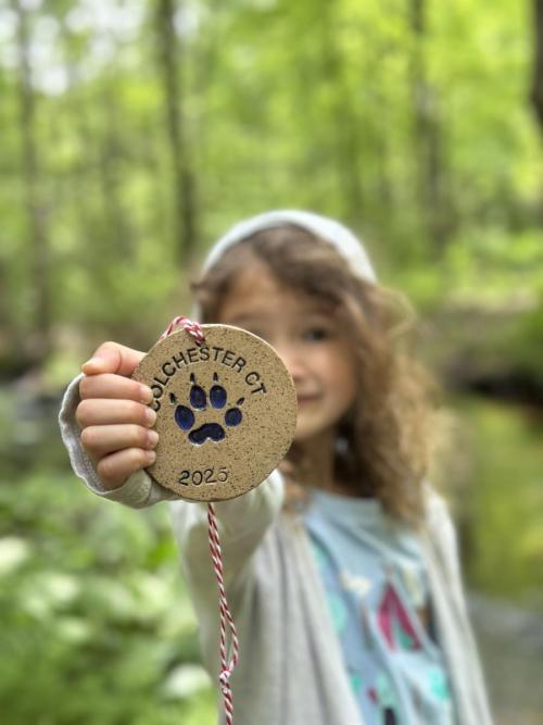 Ashley and Evelyn G. found medal #1o at Colchester, CT Sablitz Preserve