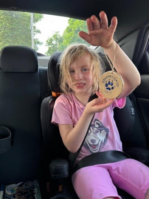 Avery G. with Medal #3 found on Colchester, CT Town Green