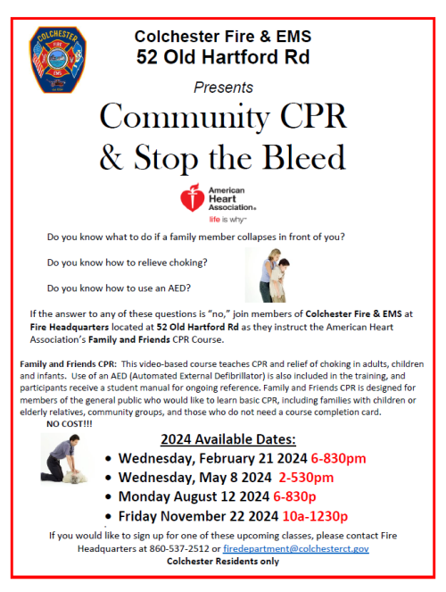 Community CPR Flyer 2024