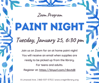 Paint Night - January 25, 6:30 pm