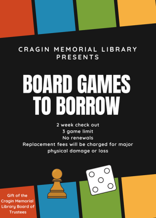 Board Games to Borrow flyer