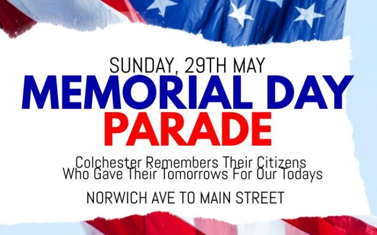 Memorial Day Parade Flyer Colchester
